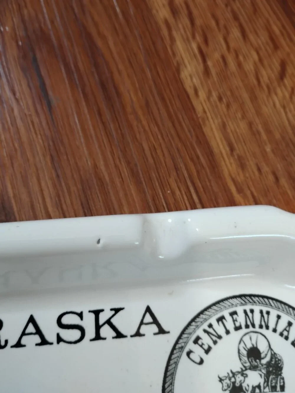 Vintage Klay Kraft Nebraska Centennial Ashtray Trinket Dish Ceramic